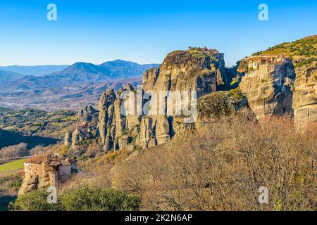 Monastères Meteora, Tesalia, Grèce Banque D'Images