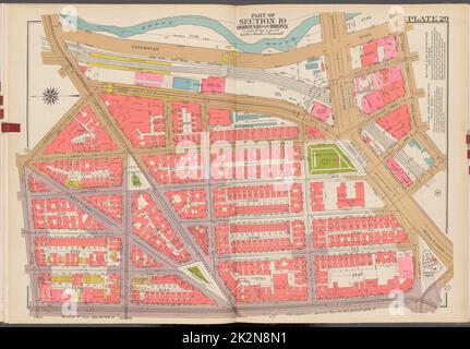 Cartographie, cartes. 1942 - 1957. Lionel Pincus et Princess Firyal Map Division. Immobilier , New York (État) , New York (New York), Bronx (New York, New York) , Cartes Double page plaque no 29, partie de l'article 10, arrondissement du Bronx : délimité par (Bronx River) Edgewater Road, Garrison Avenue, Faile Street, Bruckner Boulevard, Hunts point Avenue, Southern Boulevard, Home Street et Westchester Avenue Banque D'Images