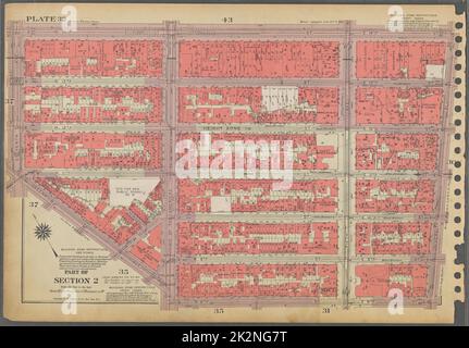 Cartographie, cartes. 1955 - 1956. Lionel Pincus et Princess Firyal Map Division. Immobilier , New York (État) , New York (New York), Manhattan (New York, New York) Plaque 32, partie de la section 2 : délimitée par la rue W. 14th, rue E. 14th, place University, rue E. 8th, rue W. 8th, Greenwich Avenue et Seventh Avenue. Banque D'Images