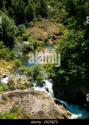 Canyon de la rivière Dobra Ogulin, Croatie Banque D'Images