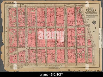 Cartographie, cartes. 1925. Lionel Pincus et Princess Firyal Map Division. Immobilier , New York (État) , New York, Manhattan (New York, New York) Plaque 20, partie de la section 2 : délimitée par la rue Prince, la rue Cleveland, la rue Centre, la rue Grand et la rue Sullivan Banque D'Images