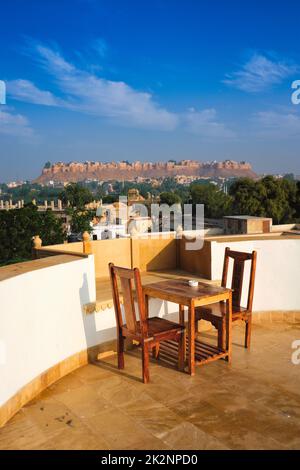 Fort Jaisalmer connu comme le « fort d'or ». Le nom local est 'sonar quila' Banque D'Images