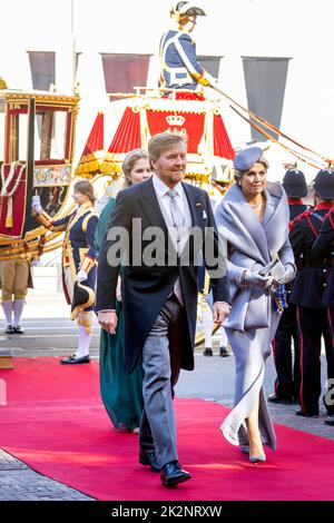 La Haye, Niederlande. 20th septembre 2022. LA HAYE - le roi Willem-Alexander, la reine Maxima, la princesse Amalia, le prince Constantijn et la princesse Laurentien à Prinsesdag 2022, 20 septembre 2022. Credit: Patrick van Katwijk/dpa/Alay Live News Banque D'Images