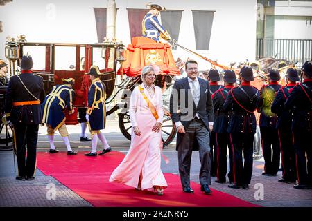La Haye, Niederlande. 20th septembre 2022. LA HAYE - le roi Willem-Alexander, la reine Maxima, la princesse Amalia, le prince Constantijn et la princesse Laurentien à Prinsesdag 2022, 20 septembre 2022. Credit: Patrick van Katwijk/dpa/Alay Live News Banque D'Images