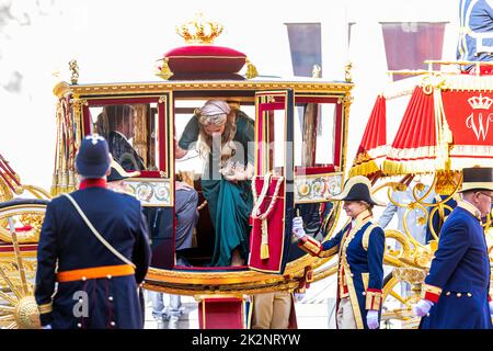 La Haye, Niederlande. 20th septembre 2022. LA HAYE - le roi Willem-Alexander, la reine Maxima, la princesse Amalia, le prince Constantijn et la princesse Laurentien à Prinsesdag 2022, 20 septembre 2022. Credit: Patrick van Katwijk/dpa/Alay Live News Banque D'Images
