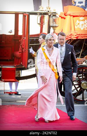 La Haye, Niederlande. 20th septembre 2022. LA HAYE - le roi Willem-Alexander, la reine Maxima, la princesse Amalia, le prince Constantijn et la princesse Laurentien à Prinsesdag 2022, 20 septembre 2022. Credit: Patrick van Katwijk/dpa/Alay Live News Banque D'Images