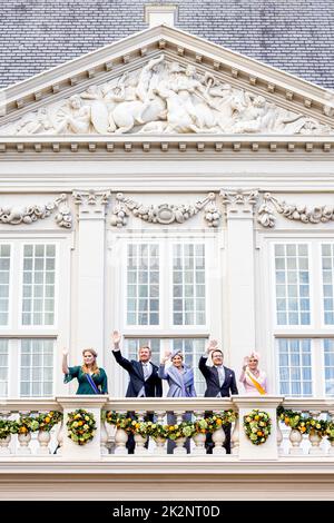 La Haye, Niederlande. 20th septembre 2022. LA HAYE - le roi Willem-Alexander, la reine Maxima, la princesse Amalia, le prince Constantijn et la princesse Laurentien à Prinsesdag 2022, 20 septembre 2022. Credit: Patrick van Katwijk/dpa/Alay Live News Banque D'Images