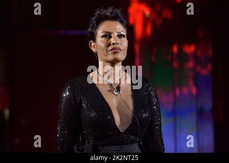 Carolina Marconi entre dans la maison de GF VIP 7. Deuxième épisode de Big Brother VIP 7. Rome (Italie) 22 septembre 2022 Banque D'Images