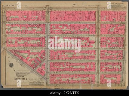 Cartographie, cartes. 1930. Lionel Pincus et Princess Firyal Map Division. Immobilier , New York (État) , New York, Manhattan (New York, New York) Plaque 32, partie de la section 2 : délimitée par la rue W. 14th, rue E. 14th, place University, rue E. 8th, rue W. 8th, Greenwich Avenue et Seventh Avenue Banque D'Images