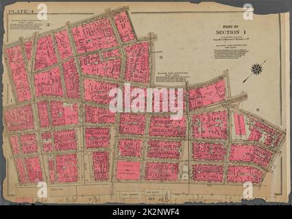 Cartographic, Maps. 1930. Lionel Pincus and Princess Firyal Map Division. Real property , New York (State) , New York, Manhattan (New York, N.Y.) Plate 4, Part of Section 1: Bounded by William Street, Ann Street, Gold Street, Beekman Street, Cliff Street, Dover Street, Cherry Street, Roosevelt Street, South Street, Pine Street, Pearl Street and Cedar Street Banque D'Images
