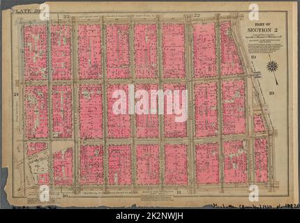 Cartographie, cartes. 1930. Lionel Pincus et Princess Firyal Map Division. Immobilier , New York (État) , New York, Manhattan (New York, New York) Plaque 20, partie de la section 2 : délimitée par la rue Prince, la rue Cleveland, la rue Centre, la rue Grand et la rue Sullivan Banque D'Images