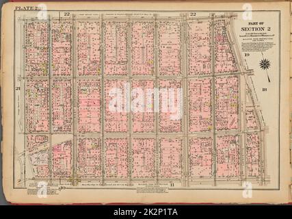 Cartographie, cartes. 1927. Lionel Pincus et Princess Firyal Map Division. Immobilier , New York (État) , New York, Manhattan (New York, New York) Plaque 20, partie de la section 2 : délimitée par la rue Prince, la rue Cleveland, la rue Centre, la rue Grand et la rue Sullivan Banque D'Images