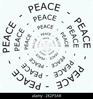 Peace Wordcloud sur fond blanc – illustration Banque D'Images