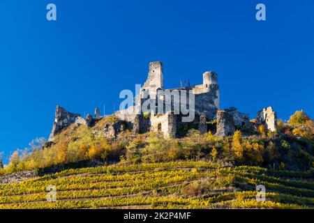 Ruines de Senftenberg, Kroms-Land District, Basse-Autriche, Autriche Banque D'Images