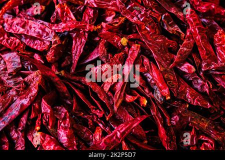 Piments rouges épicés Banque D'Images