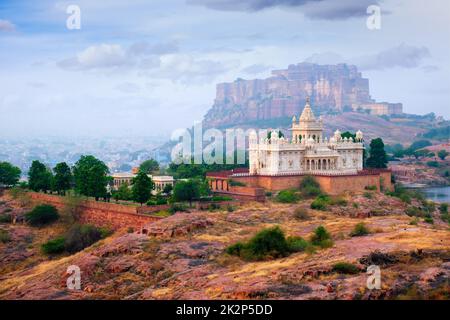 Jaswanth Thada mausolée, Jodhpur, Rajasthan, India Banque D'Images