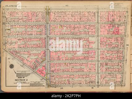 Cartographie, cartes. 1927. Lionel Pincus et Princess Firyal Map Division. Immobilier , New York (État) , New York, Manhattan (New York, New York) Plaque 32, partie de la section 2 : délimitée par la rue W. 14th, rue E. 14th, place University, rue E. 8th, rue W. 8th, Greenwich Avenue et Seventh Avenue Banque D'Images