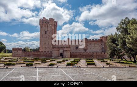 Château de la Mota - célèbre vieux château à Medina del Campo, Valladolid, Castille et Leon, Espagne Banque D'Images