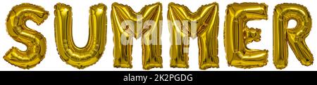 de vrais ballons en forme de mot d'été Banque D'Images