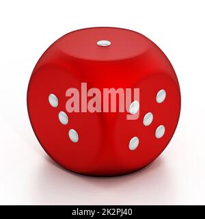 Dés isolés sur fond blanc. 3D illustration Banque D'Images