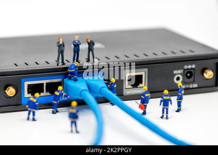 Technologie Internet et concept de réseau. Banque D'Images