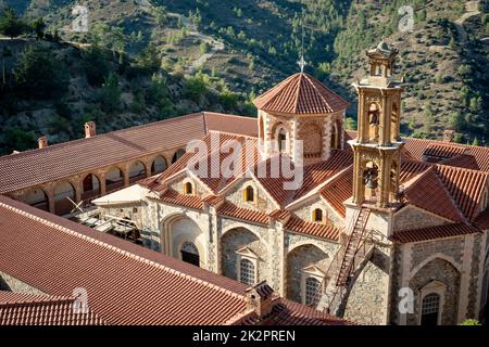 Le monastère Saint, Royal et Stavropegic de Mâhailas. District de Nicosie, Chypre Banque D'Images