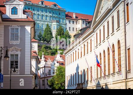 Allée dans le quartier du château de Prague. Prague, République tchèque Banque D'Images