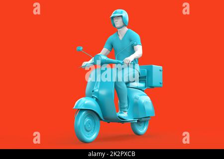 Homme à cheval vintage. Illustration 3D Banque D'Images