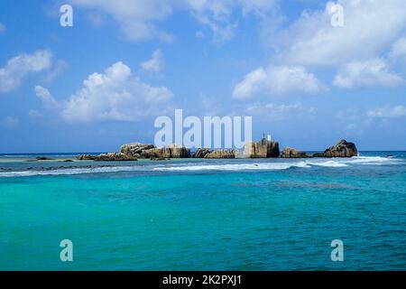 Seychelles, la Digue - Port de plaisance à l'Inter Island Ferry Banque D'Images