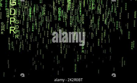 Illustration 3D de code en ligne de données de fausses nouvelles Banque D'Images