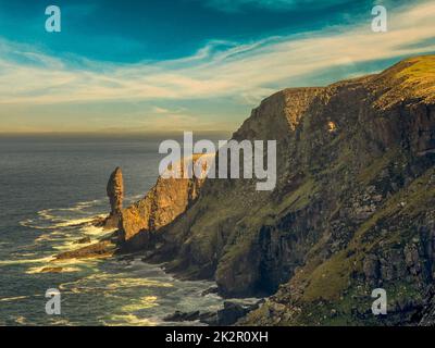 The Old Man of Stoer Seastack, Lairg, Écosse. Banque D'Images