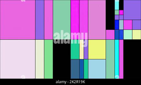 Rectangles colorés illustration de l'art de style mondrian Banque D'Images