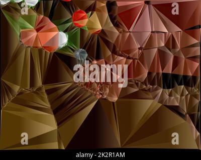 Illustration d'une composition abstraite composée de formes et d'éléments géométriques Banque D'Images