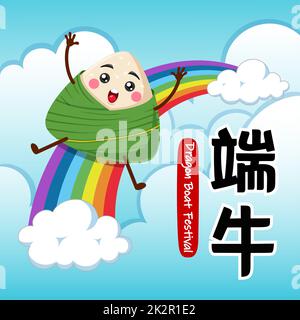 Dragon Boat Festival Rice Dumpling Zongzi sur Rainbow Banque D'Images