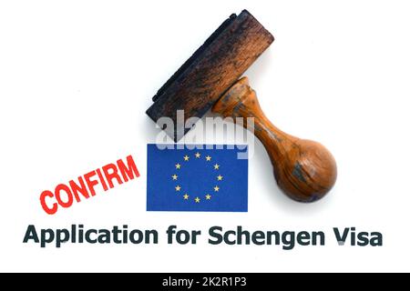 Demande de visa Schengen Banque D'Images