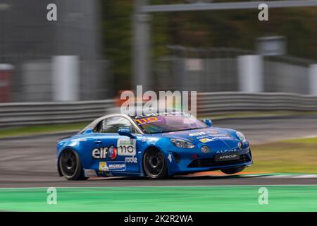 110 DE GROODT Stephane Edwin (bel), Chazel technologie course, Alpine A110 CUP, action pendant la ronde 5th de l'Alpine Europa Cup 2022, de 23 septembre à 25 sur l'Autodromo Nazionale di Monza à Monza, Italie - photo Marc de Mattia / DPPI Banque D'Images