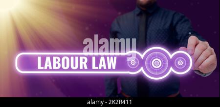 Légende conceptuelle Date de vie de naissance. Aperçu de l'entreprise règles mises en œuvre par l'État entre les employeurs et les employés Banque D'Images