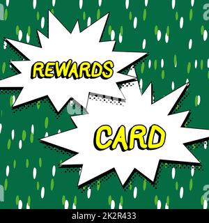 Affiche manuscrite carte de récompenses. Idée d'entreprise Aidez à gagner des points en espèces grâce aux programmes d'incitation à l'achat quotidiens Banque D'Images