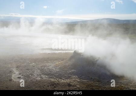 Région des sources chaudes de Hveravellir, Highlands d'Islande Banque D'Images