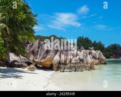 Seychelles - Ile Curieuse, Parc Marine National de Curieuse - Baie de Laraie Banque D'Images