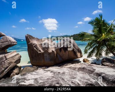 Seychelles - Ile Curieuse, Parc Marine National de Curieuse - Baie de Laraie Banque D'Images