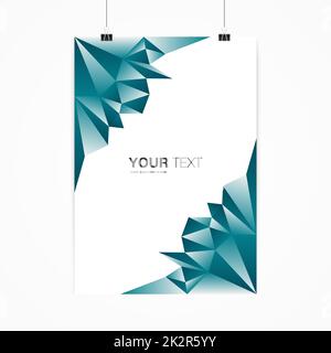 Cadre au format A4, A3 avec texte, motif abstrait minimal Banque D'Images