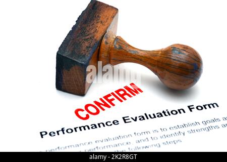 Formulaire d'évaluation du rendement Banque D'Images