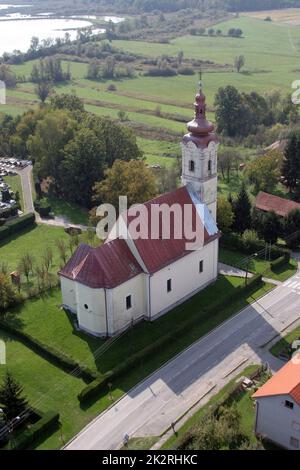 Église paroissiale de la Visitation de la Vierge Marie à Garesnica, Croatie Banque D'Images