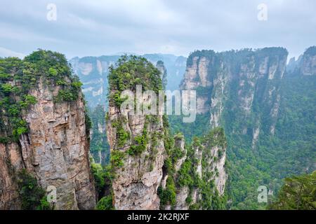 Les montagnes de Zhangjiajie, Chine Banque D'Images