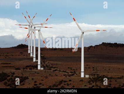 Sur les énergies éoliennes Wind Farm Banque D'Images