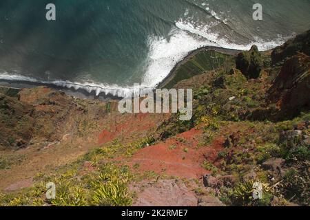 Île de Madère, Portugal. Fajas do Rancho et Cabo Girao vus d'en haut Banque D'Images