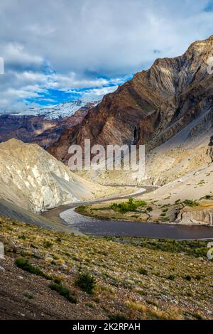 Vallée de Spiti dans l'Himalaya, Himachal Pradesh, Inde Banque D'Images