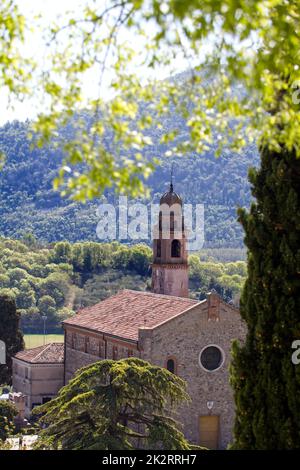 Santa Maria Assunta à Arquà Petrarca Banque D'Images