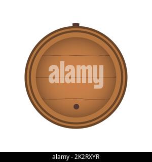 Grand baril de bière isolé sur fond blanc - Vector Banque D'Images